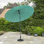 Kingfisher Turquoise 2.6m x 2.6m Aluminium Shanghai Parasol with Crank and Tilt Outdoor Garden Patio Furniture