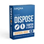 Sirona Condom and Tampon Disposal Bags - 50 Bags | Discreet Disposal of Feminine Hygiene Products | Biodegradable | Easy to Carry | Leak-Proof and Tamper Proof