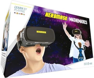 HeroMask VR Headset ＋ Math Games — Gift for Kids 5–12 — Multiplication, Times Tables, Addition, Mental Math & More | Award-Winning Virtual Reality Educational Toy for Birthday or Christmas