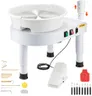 VEVOR Pottery Wheel for Adults, 11in/28cm Ceramic Wheel Forming Machine, 0-6in Adjustable Lift Leg 350W Professional Pottery Kit with Foot Pedal Detachable Basin for Work Art Craft DIY, White