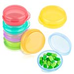 Amabro Small Pill Organizer Box, 7 PCS Travel Pill Cases Portable Pill Container Daily Mini Pill Case Holder for Pocket Purse Briefcase Pills Medicine Cod Liver Oil Storage Box Earplug Case