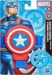 Marvel Captain America Shield Gauntlet Disc Blaster Role-Play Toy, for Kids Ages 5 and Up - Multicolor