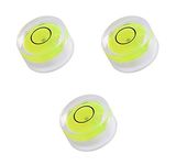 Taskar Pack of 3 Mini Round Bullseye Spirit Level Bubble 12mm Vial