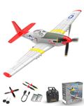 VOLANTEXRC RC Plane for Beginners 4-CH Remote Control Plane Ready to Fly P51 Mustang with Xpilot Stabilization System, One Key Aerobatic, 2.4ghz Radio Controlled Airplane for Adults kids (761-5 RTF)