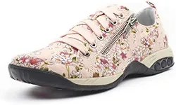 Therafit Sienna Women's Side Zip Sport Casual ShoePink Flowers / 6.5