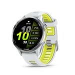 Garmin® Forerunner® 970, Premium GPS Running and Triathlon Smartwatch, AMOLED Display, Built-in LED Flashlight, Titanium with Whitestone Case and Whitestone/Translucent Amp Yellow Band
