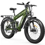 FREESKY 2026 Alaska Pro Dual Battery Electric Bike for Adults, 48V 45AH 200 Miles Long Range Dirt E Bike, 26" Fat Tire Fast Mountain EBike, Full Suspension & Hydraulic Brakes UL 2849 Certified by TÜV