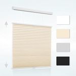 MYshade Top Down Bottom Up Shades Light Filtering Shades Cordless Blinds for Indoor Windows Honeycomb Cellular Sheer Window Blinds & Shades Easy to Install 42" W X 72" H (Beige)