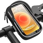 LEMEGO Bike Phone Holder Waterproof, Motorbike Phone Holder 360-Degree Rotatable, Bicycle Handlebar Bag, Bike Phone Mount for iPhone 14/14Pro Max/13/12/11/X/8 Samsung LG Sony Smartphones up to 7''