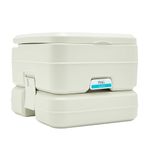 Hi-Gear Portable Flush Toilet with 13L Fresh Water & 10L Waste Tank, Lightweight, Durable, Hygienic, Easy to Clean, Ideal for in an Emergency, Camping, Festivals, Fishing Trips and Boating, Cream