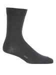 Jockey Men's Mercerized Cotton Stretch Crew Length Socks with Stay Fresh Treatment_Style_7192_Coal Grey_FREE SIZE