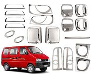 CAR SAAZ Exterior Chrome Accessories Combo Kit Compatible with Eeco (2010-2017) Set of 19Pcs