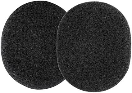 kwmobile 2X Coussinet de Rechange Compatible avec Logitech H800 - Coussinets en Mousse pour Casque Audio - Noir