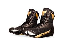 UNITEN Boxing Shoes for Men | Lace up Polyurethane Rubber Boxing Shoes (Black, UK Footwear Size System, Adult, Men, Numeric, Medium, 7)