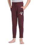 U.S. POLO ASSN. Boys Drawstring Waist OKR01 Track Pants - Pack of 1 (Dark Maroon M)