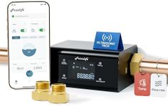 Frizzlife LP365 Smart Water Monitor and Automatic Shutoff - 0.01GPM Ultrasonic Micro Leak Detection, APP Wi-Fi Remote Control, Real-Time Flow/Temp Monitoring, 24/7 Water Usage Reports, 3/4" and 1"