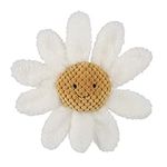 Apricot Lamb Baby Lovely Daisy Soft Rattle Toy, Plush Stuffed Flowers for Newborn Soft Hand Grip Shaker Over 0 Months (White Daisy, 8.5 Inches)