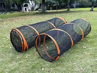 2 in 1 Pet Cat and Dog Tunnel Tent Foldable Pet Tent Outdoor Pop Up Pet Playpen Cage Fences House (Styles 3)