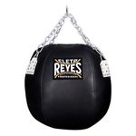 CLETO REYES Round Punching Heavy Bag for Adults Boxing Training Equipment, MMA, Kickboxing, Muay Thai, Vinyl Leather, Black, Unfilled