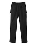 Men’s Open-Back Adaptive Cotton Trouser Pant - Black MED