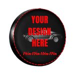 EastSail Custom Spare Tire Cover Customize Your Photo Text Logo Personalized Wheel Cover Waterproof Dust-Proof Wheel Tire Protectors Fits for Trailer RV SUV and Many Vehicles 17 inch