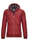 G.I.G.A. DX Men's Windig Mn Knitted Fleece Jacket B Casual Windblocker Cardigan with Hood Darkred