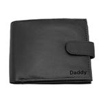 RAS Mens Soft Smooth Genuine Leather Wallet with External Zipper Coin Pocket 42 Black