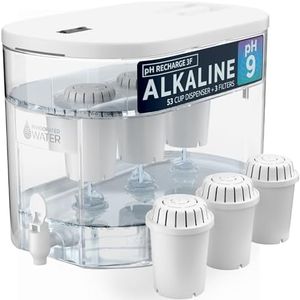 Invigorated Alkaline Water Machine - Countertop Filter Dispenser for Home/Office - 300 Gallon Capacity - 3 pH001 Filters - 3.3 gal