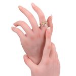 QIAOYIQIAO Silicone Realistic Female Hand Acrylic Nails Pratice Training For Nail Art Showing Jewelry Life Size Female Model Flexible Bendable (Right Hand-With Skeleton, Nude)