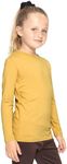 Girl's Long Sleeve Crew Neck Top Mustard Yellow X-Large