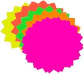 [Pack of 240] Fluorescent Flash Stars 6" Shop Retail Price Signs Sale Cards Notices Neon