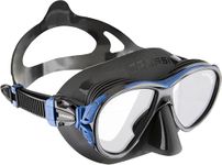 Cressi Naxos Mask - Diving Mask with Anti-Fog System, Black/Blue, One Size, Unisex Adult