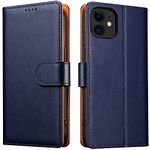 iWEOCO iPhone 11 Case Wallet Genuine Leather Flip with Anti-Theft RFID Blocking Kickstand Strong Magnetic Clasp Closure Cash Credit Card Slots Protective iPhone 11 Wallet Case (Sapphire Blue)