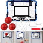 Vlocky Basketball Hoop for Kids, Mini Basketball Hoop for Door and Bedroom with 3 Balls & Complete Accessories, Sport Toy for Boys Girls Indoor Games