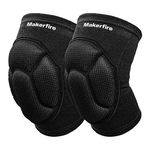 Makerfire Protective Knee Pads Knee Protector Thick Sponge Anti-Slip Collision Avoidance Knee Sleeve-1 Pair(L)