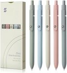 FIOVER 5pcs Gel Pens Quick Dry Ink Pens Fine Point Premium Retractable Rolling Ball Gel Pens Black Ink Smooth Writing for School Office Home Supplies, Gift for Women and Men (Morandi)