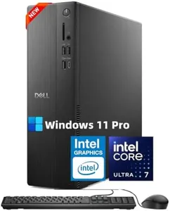 Dell Slim Desktop Computer, Intel 20core Ultra 7 265, 64GB DDR5 RAM 4TB | Intel UHD Graphics, Windows 11 Pro, Windows 11 Pro, Wired Keyboard & Mouse, for Business Professionals / Office Workers