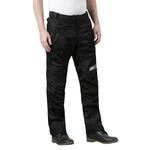 TVS Racing Riding Pant for Men: Pant for Men Biker with CE Level-2 Knee Armor, High-Abrasion Resistance, Day-Night Reflective Safety, Adjustable Comfort Fit, and Mesh for Ventilation (Black/Grey-XL)