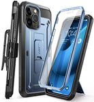 SUPCASE for iPhone 14 Pro Max Case with Screen Protector (Unicorn Beetle Pro), [Built-in Stand & Belt-Clip] Full-Body Heavy Duty Shockproof Protective Phone Case for iPhone 14 Pro Max, Blue