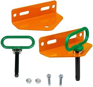 Heavy Duty Universal Zero Turn Mower Trailer Hitch with Bolts and Strong Magnet Trailer Gate Pin -1/2'' Trailer Hitch Mount Orange (Pack of 1)