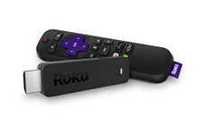 Roku Streaming Stick | Portable, power-packed player with voice remote with TV power and volume | US version