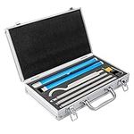 Wood Lathe Turning Tools Set, 6 in 1 Carbide Tipped Wood Turning Lathe Tools Set, Aluminum Carry Case for Craft DIY Hobbyists, Ergonomic Design Sharp and Precise (Blue)