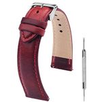 Fullmosa 20mm Treen Gradient Color Leather Watch Straps for Samsung Galaxy Watch 5 40mm 44mm/Pro 45mm, Quick Release Watch Band for Amazfit GTS 3/ GTR 42mm/Bip - Garnet