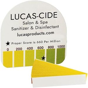 LUCAS-CIDE Quat Test Strips - Sanitizer Test Strips Food Service - 0-1000 ppm Test Strips for Sanitizing Solution - Pack of 15 Quat Sanitizer Test Strips