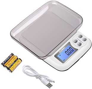 KUBEI Numérique Balance de Cuisine Rechargeable par USB 1kg/0.01g Balance de alimentaire,PréCision Balance de Poche/Balances de Bijoux/Plateaux de table de pesée en acier inoxydable