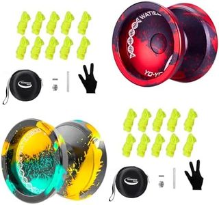 2 YOYO balls together C130 black red + C130 black green yellow - more value