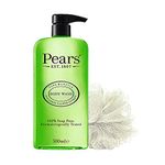 Pears Pure & Gentle Lemon Flower Extract Body Wash With Glycerin, Dermatogically Tested, 100% Soap Free Shower gel,Imported,500 ml (Free Loofah)