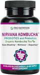 TRIO NUTRITION Nirvana Kombucha | Billions of Multi-Strain Probiotics, Prebiotic & Organic Kombucha Tea | Detox & Cleanse | Eases Bloating, Digestive & Immune Support | Supports PH Balance*