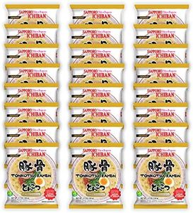 [SAPPORO ICHIBAN] Ramen Noodles, Tonkotsu Flavor, No. 1 Tasting Japanese Instant Noodles 3.5 Oz. (3.7 Ounce (Pack of 24))