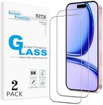 KATIN [2-Pack] Designed for iPhone 16 6.1-inch Tempered Glass Screen Protector, Easy to Install, Anti Scratch